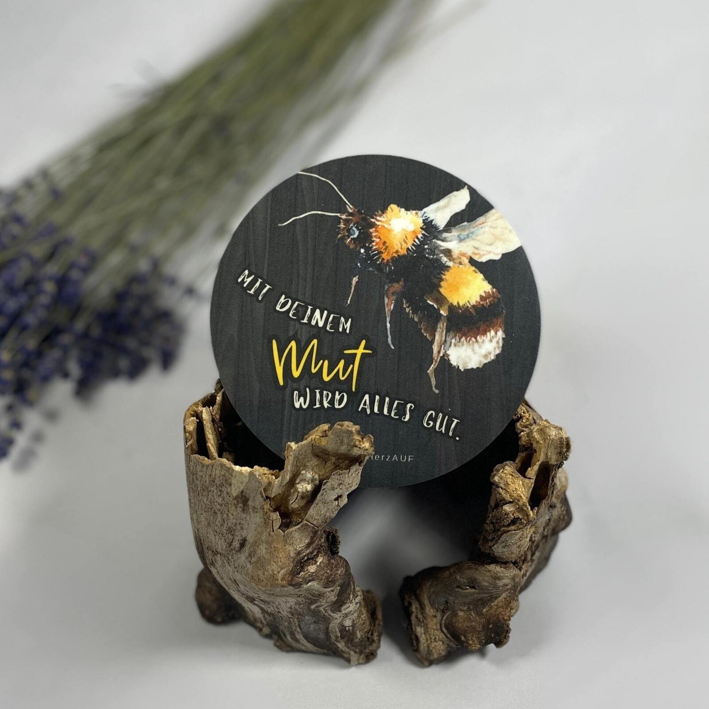 Untersetzer „Mit deinem Mut wird alles gut“ | Mutmacher- und Motivationsgeschenk
