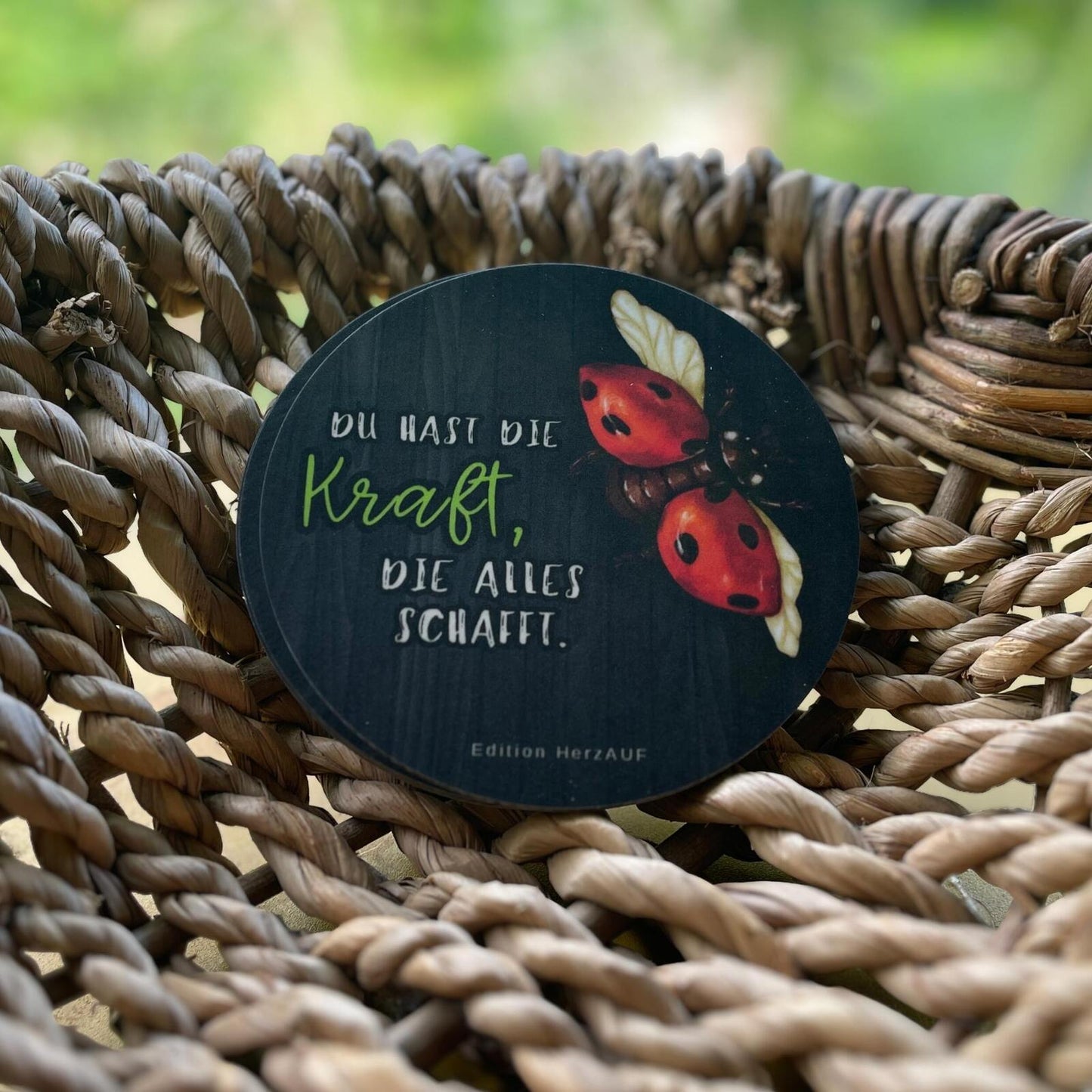 Untersetzer „Du hast die Kraft, die alles schafft“ | Mutmacher Geschenk, Motivation, Glücksbringer, Selbstvertrauen - spülmaschinenfest & hitzebeständig