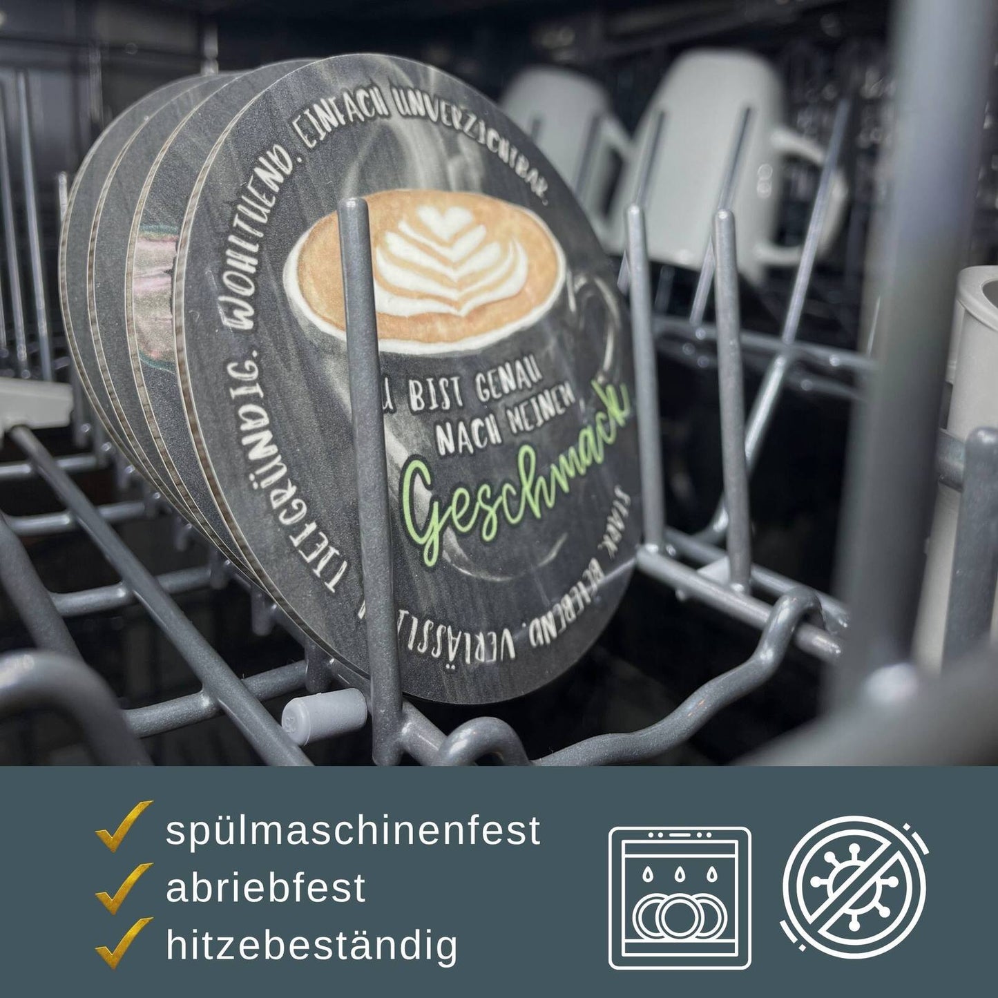 Getränkeuntersetzer für Mann - Du bist genau nach meinem Geschmack - spülmaschinenfest