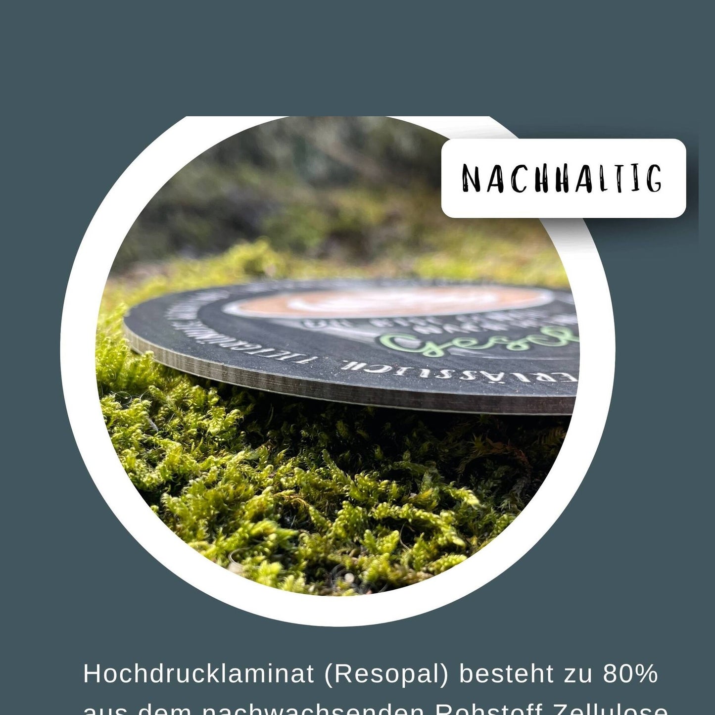 Getränkeuntersetzer für Mann - Du bist genau nach meinem Geschmack - nachhaltiges Material Resopal