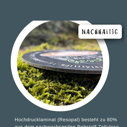 Getränkeuntersetzer für Mann - Du bist genau nach meinem Geschmack - nachhaltiges Material Resopal