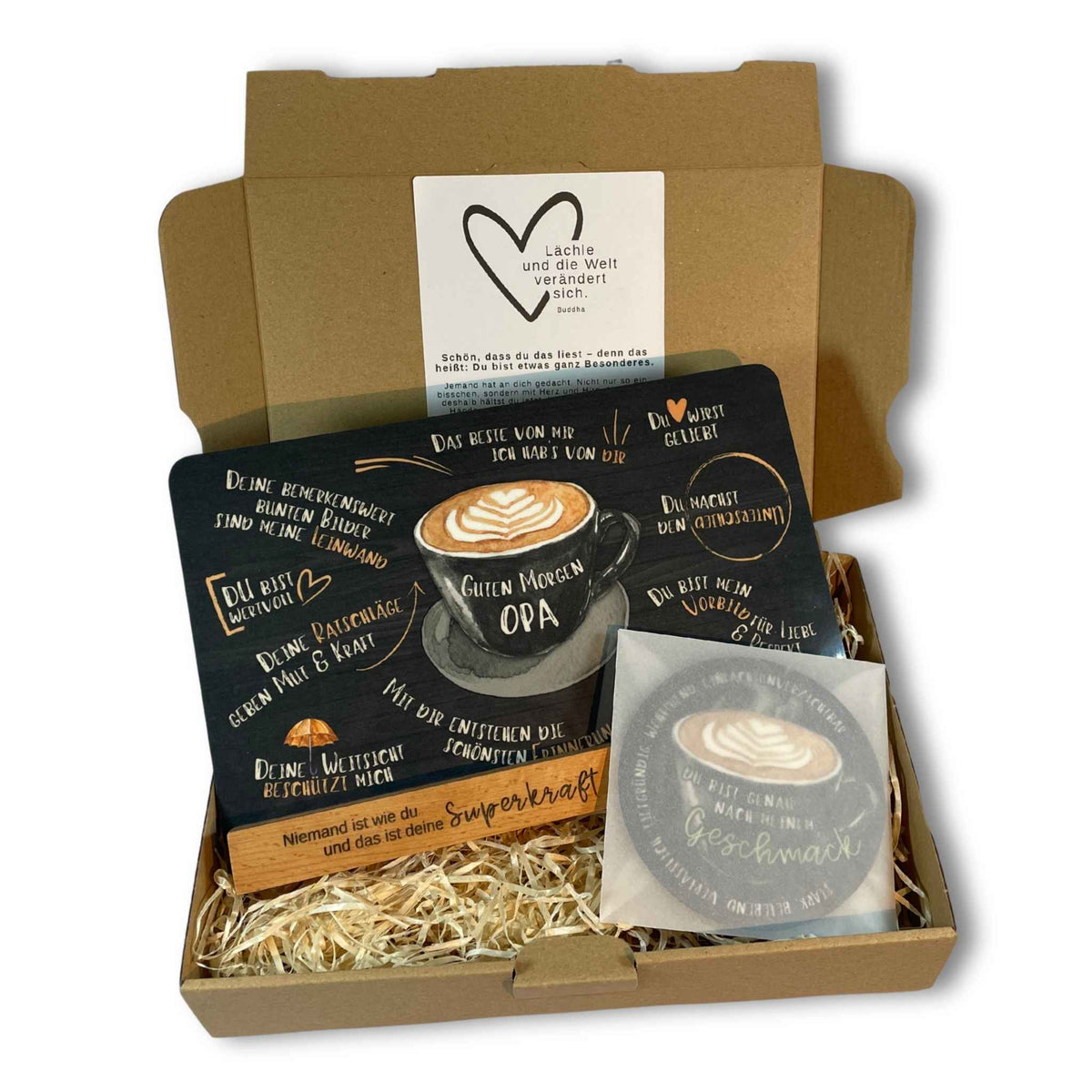 Geschenkset „Guten Morgen Opa“ – Eine liebevolles Geschenk für Opa, das von Herzen kommt