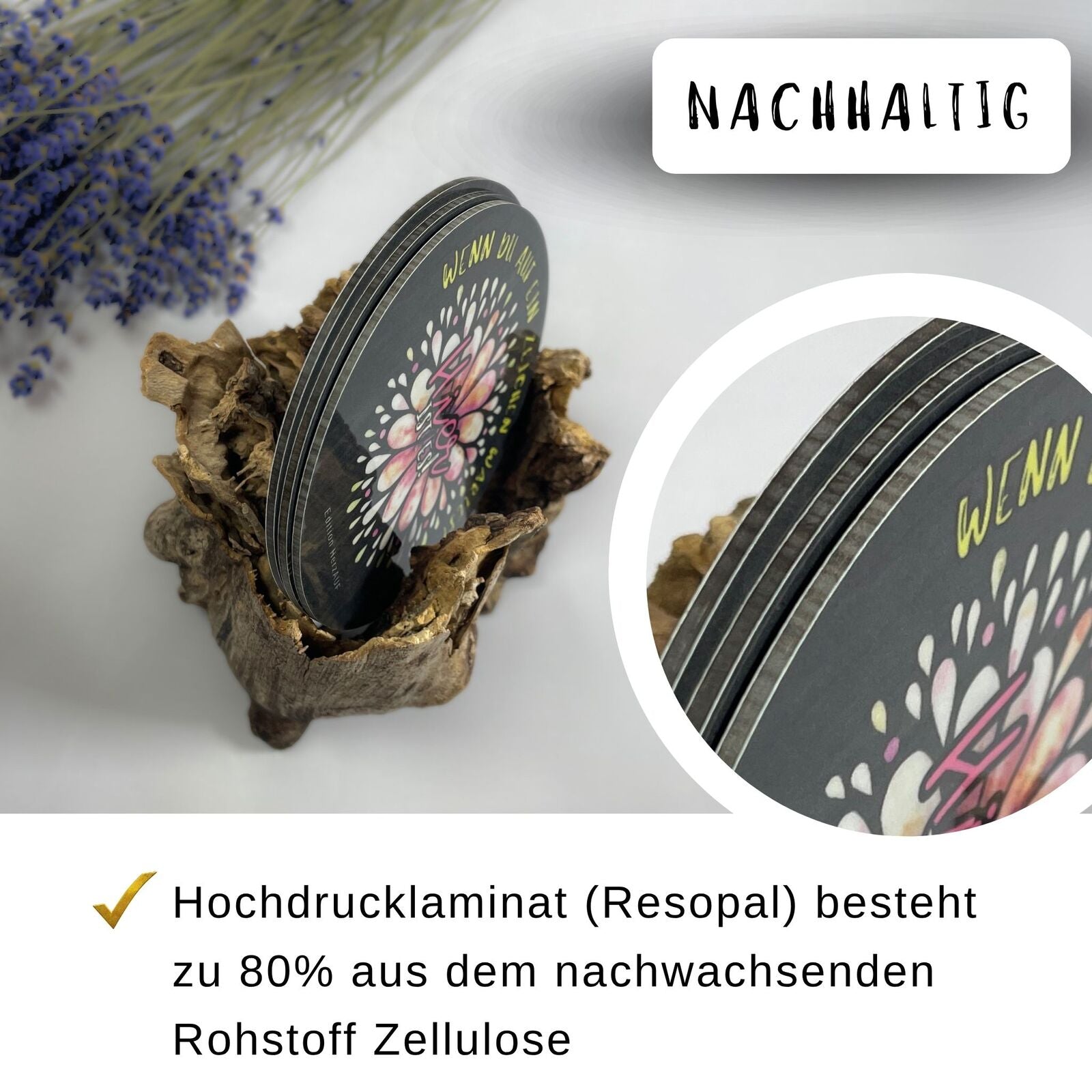 Untersetzer Set Edition HerzAUF Nachhaltig