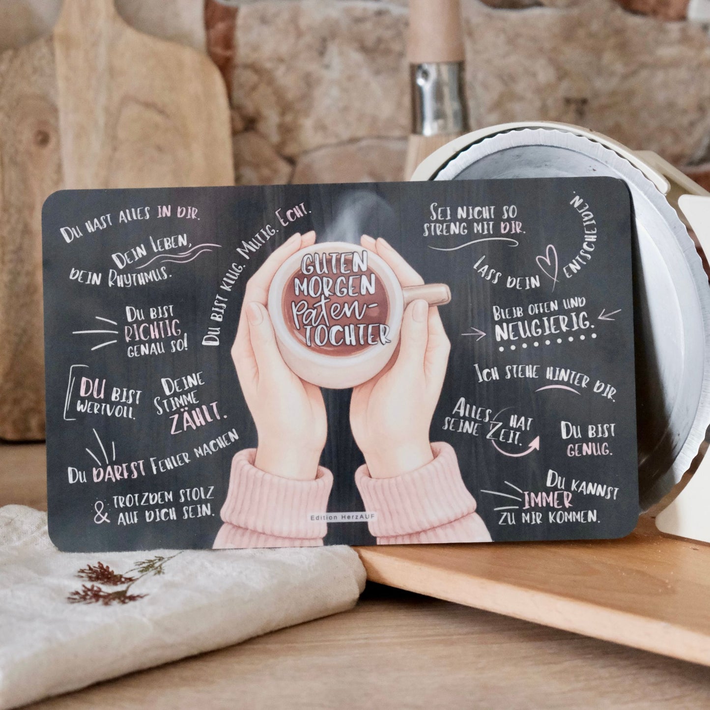 Frühstücksbrettchen "Guten Morgen Patentochter“