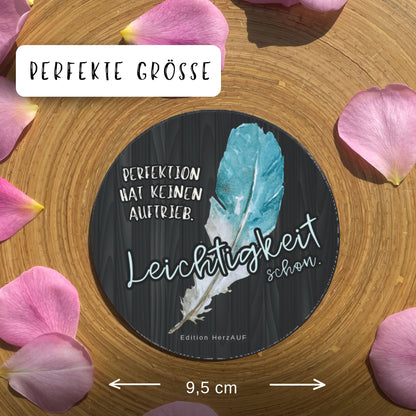Getränkeuntersetzer „Perfektion hat keinen Auftrieb"