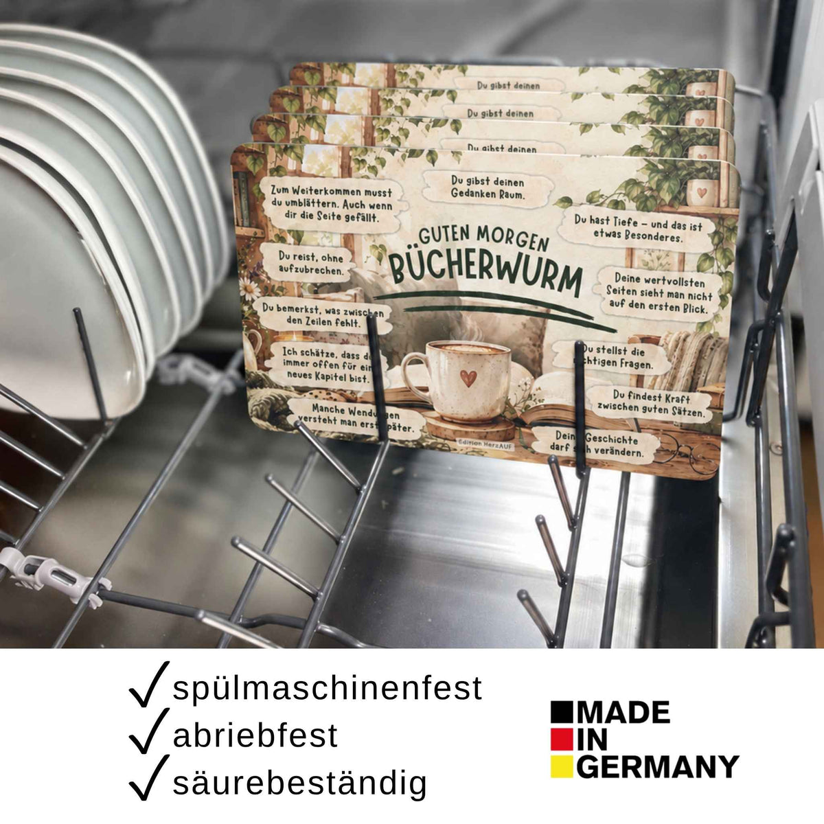 Frühstücksbrettchen „Guten Morgen Bücherwurm“ – Ein persönliches Geschenk für Buchliebhaber