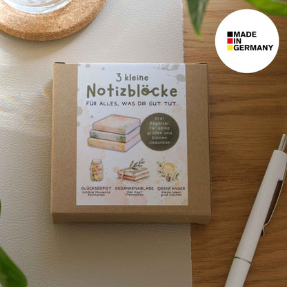 Glücksdepot – Notizblöcke für Erinnerungsglas - 3er Set