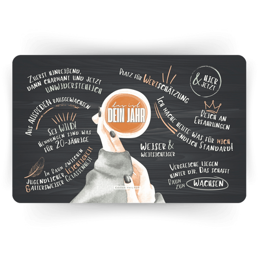 Frühstücksbrettchen „Das ist dein Jahr“ Geschenke für Frauen, Geschenke zum Neustart, Mut und Kraft Geschenke