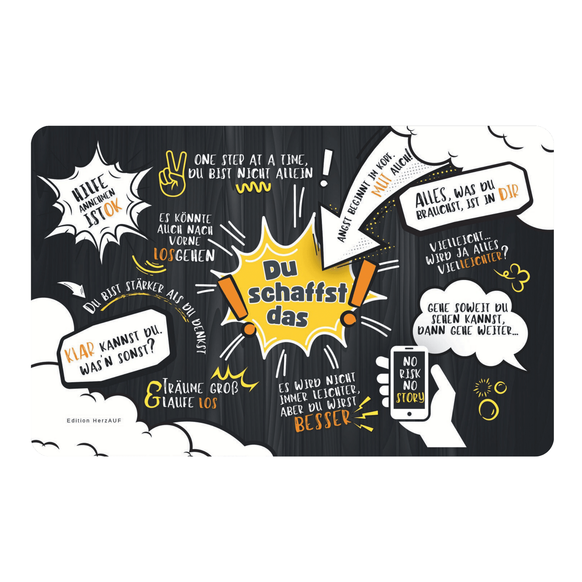 Frühstücksbrettchen „Du schaffst das“ Geschenke für Kinder und Jugendliche, Geschenke zum Neustart, Mut und Kraft Geschenke