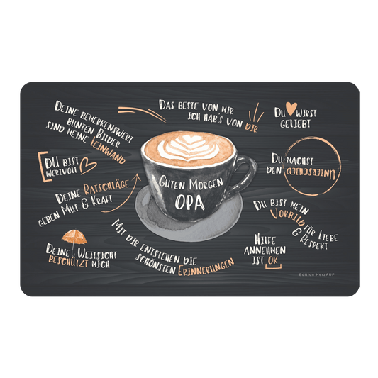 Frühstücksbrettchen “Guten Morgen Opa" Geschenke für Großeltern, Geschenke für Männer