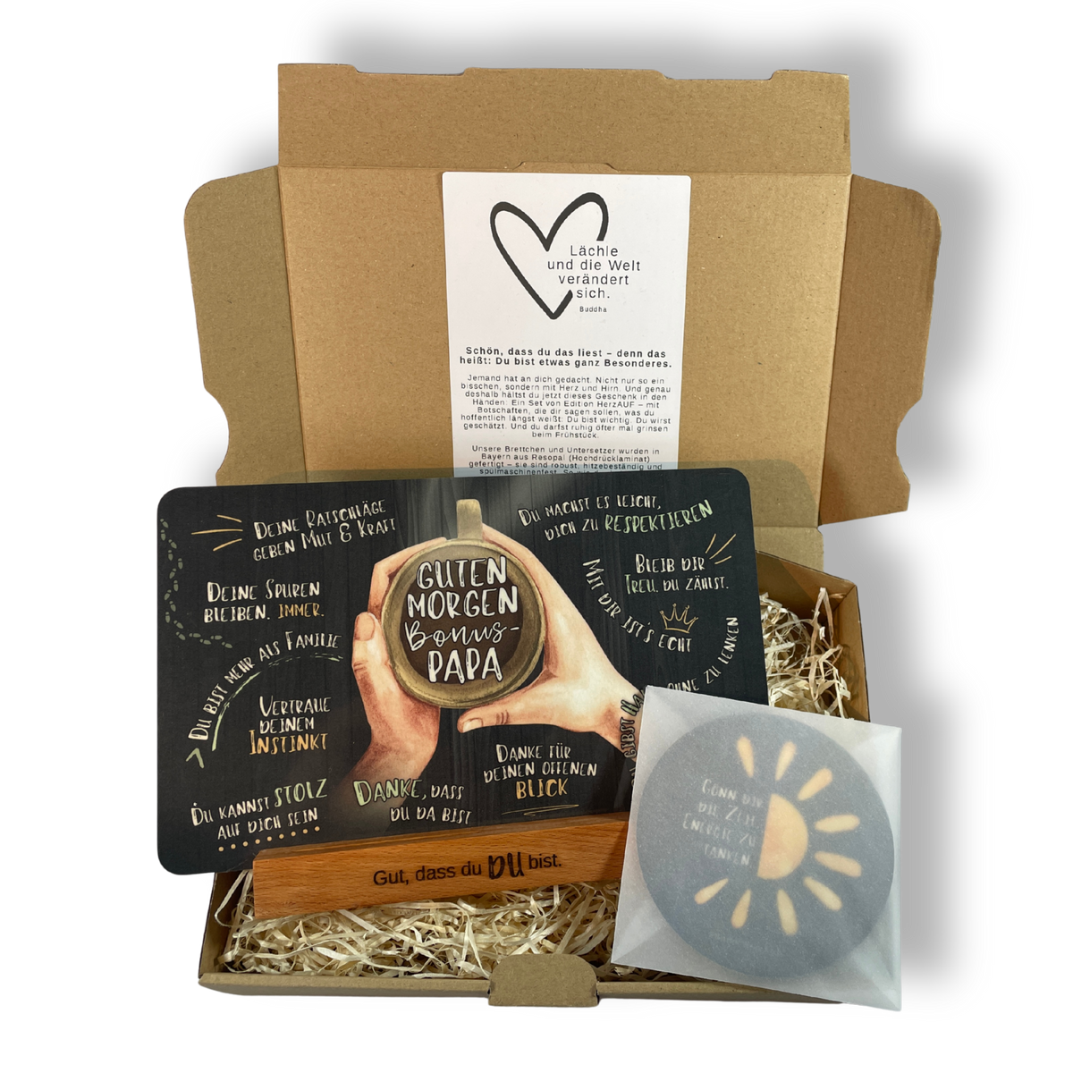 Geschenkset „Guten Morgen Bonuspapa“ - eine liebevolle Geste für den besten Stiefvater