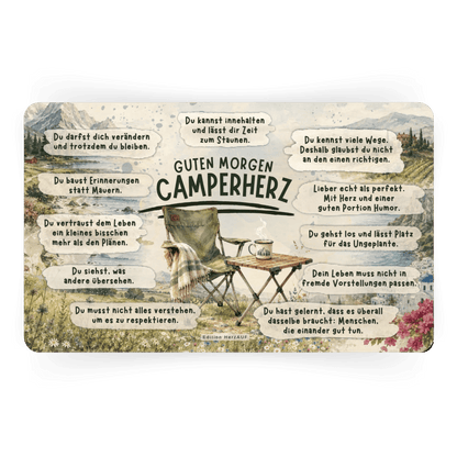 Frühstücksbrettchen „Guten Morgen Camperherz“ – Ein persönliches Geschenk für Camper