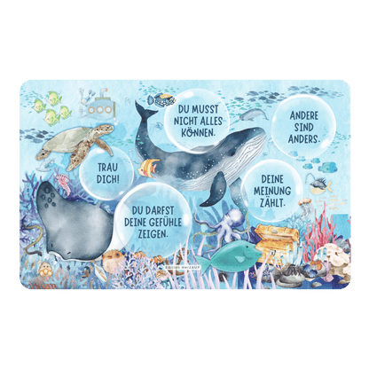 Frühstücksbrettchen “Unterwasserwelt" Geschenke für Kinder und Jugendliche, Mut und Kraft Geschenke