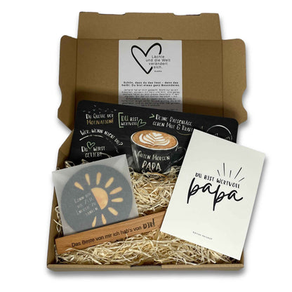 Geschenkset „Guten Morgen Papa“ – Eine liebevolles Geschenk für Papa, das von Herzen kommt
