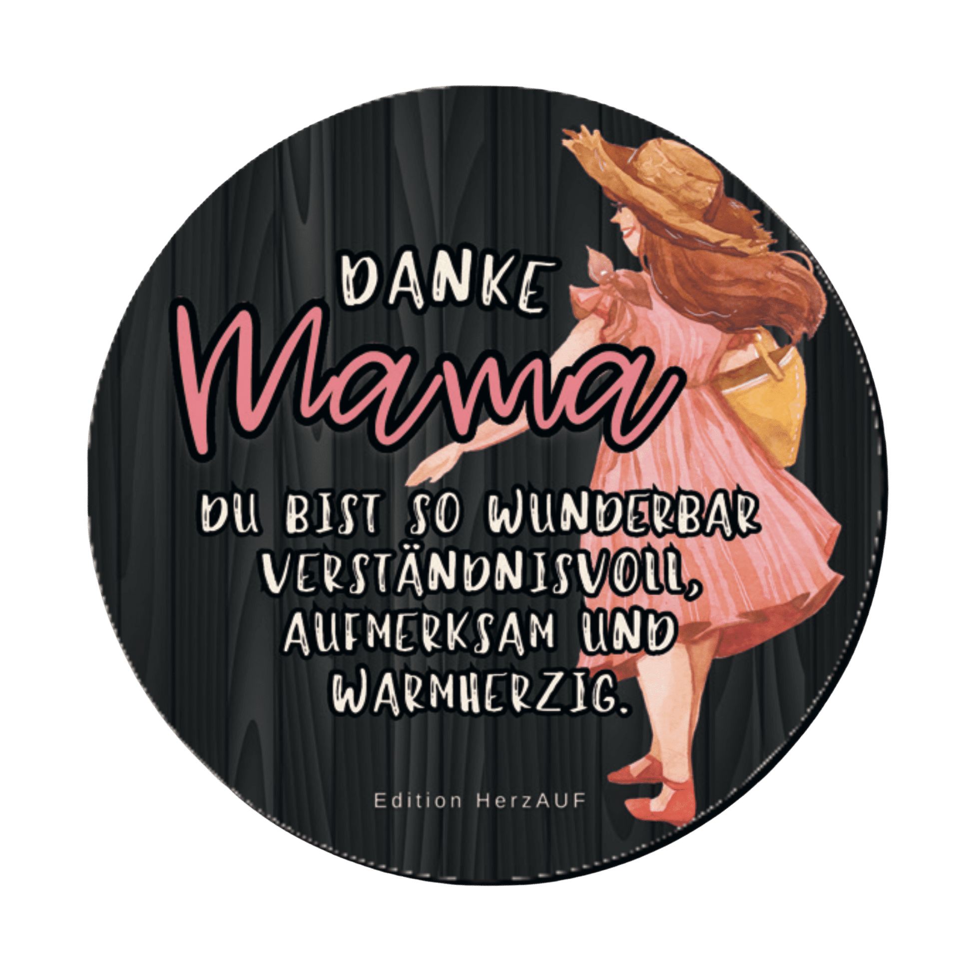 Getränkeuntersetzer „Danke Mama – du bist wunderbar verständnisvoll, aufmerksam & warmherzig“ Geschenke für Eltern, Geschenke für Frauen