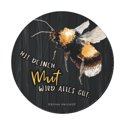 Getränkeuntersetzer „Mit deinem Mut wird alles gut“ Geschenke für Frauen, Geschenke zum Neustart, Mut und Kraft Geschenke