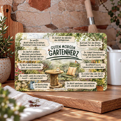 Frühstücksbrettchen „Guten Morgen Gartenherz“ – Ein persönliches Geschenk für Gartenliebhaber