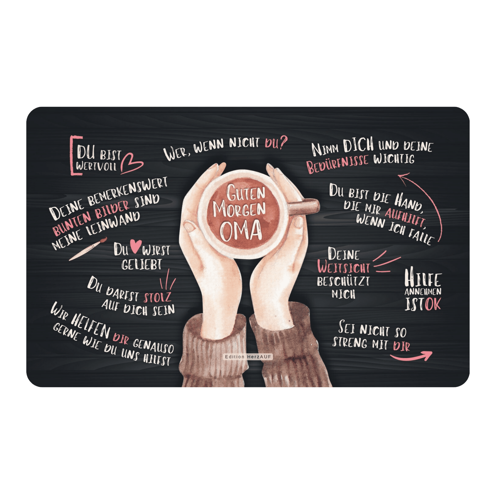 Frühstücksbrettchen “Guten Morgen Oma" Geschenke für Frauen, Geschenke für Großeltern