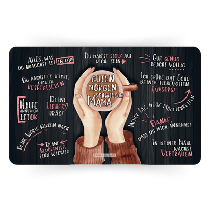 Frühstücksbrettchen "Guten Morgen Schwiegermama“ Geschenke für Eltern, Geschenke für Frauen