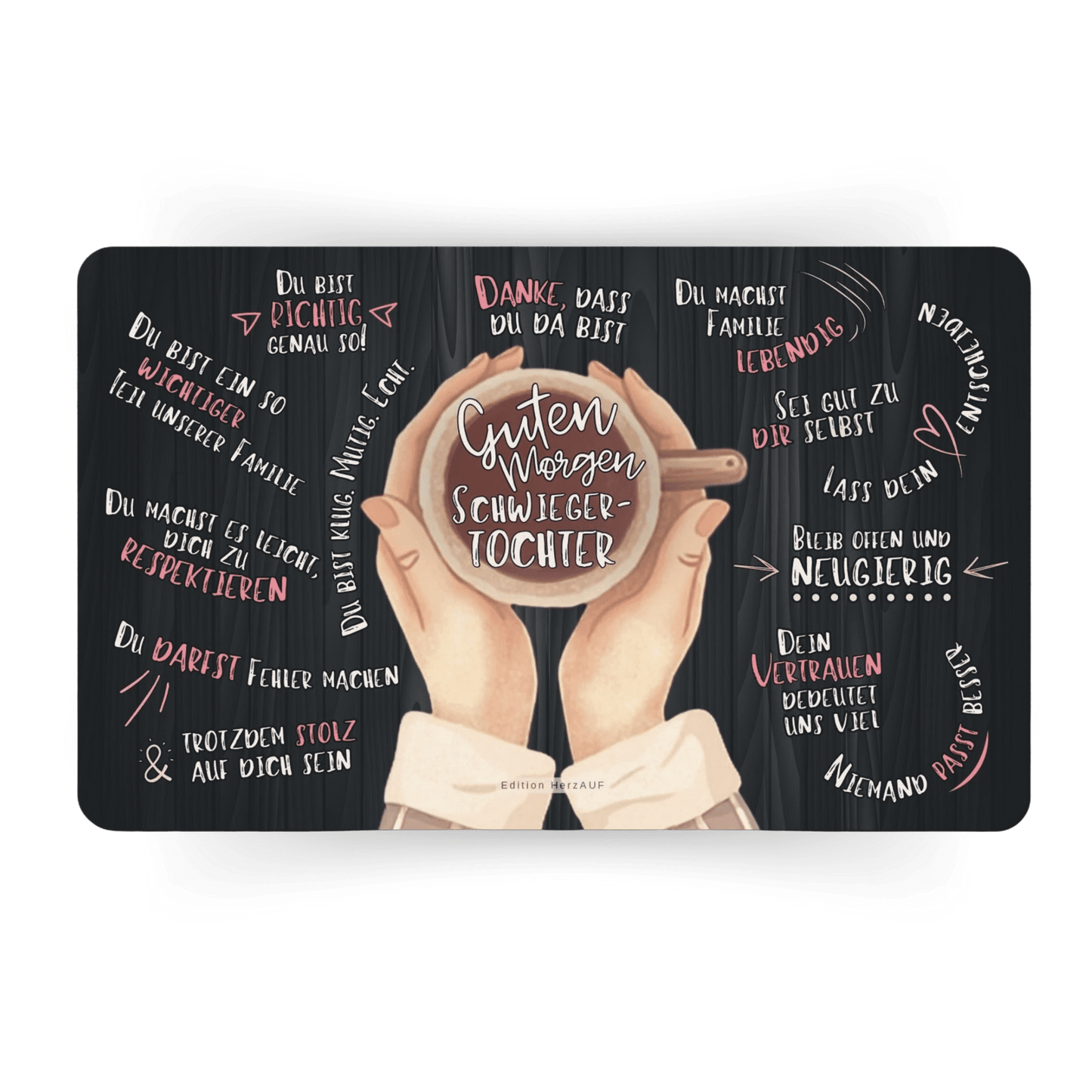 Frühstücksbrettchen "Guten Morgen Schwiegertochter“ Geschenke für erwachsene Kinder, Geschenke für Frauen
