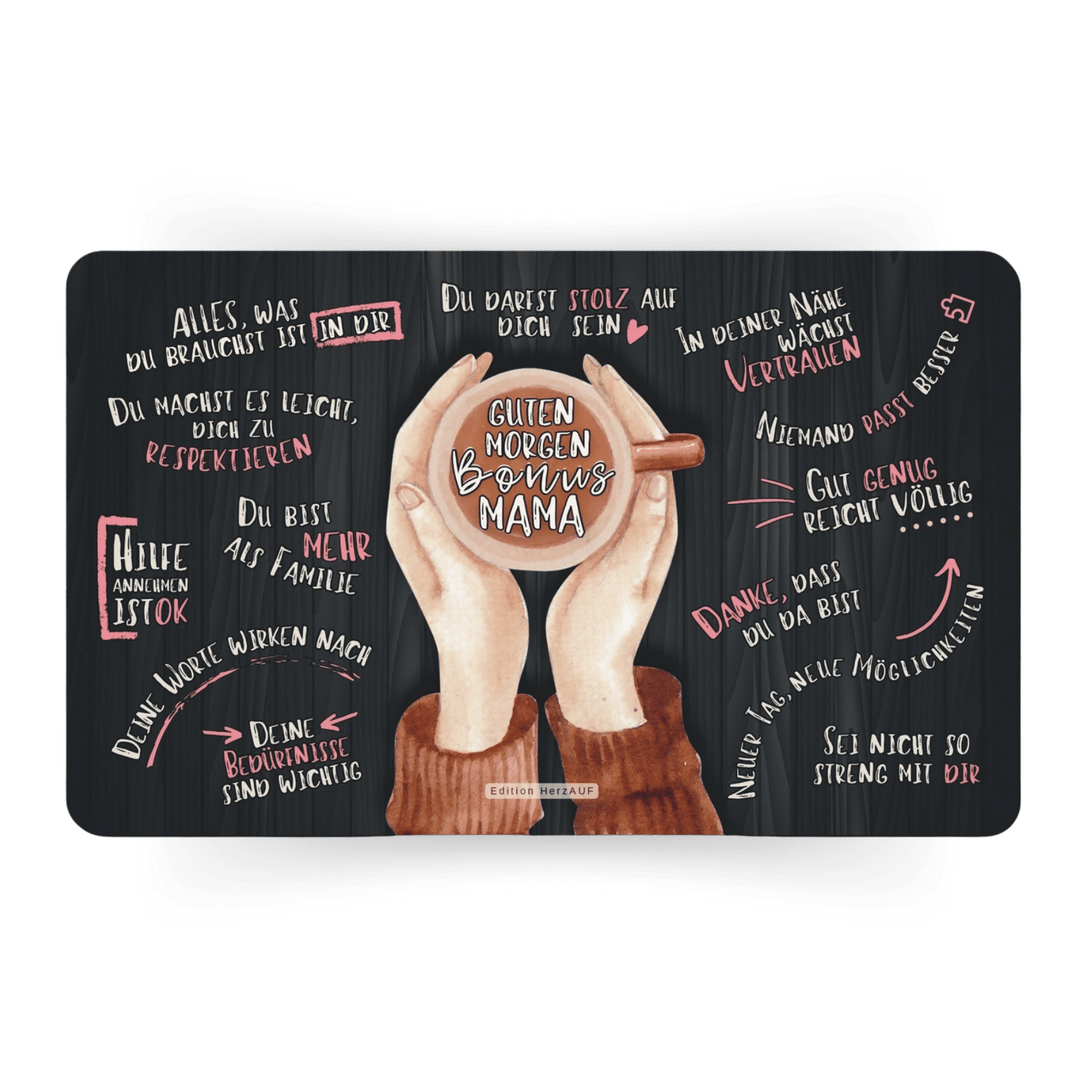 Frühstücksbrettchen "Guten Morgen Bonusmama" Geschenke für Eltern, Geschenke für Frauen
