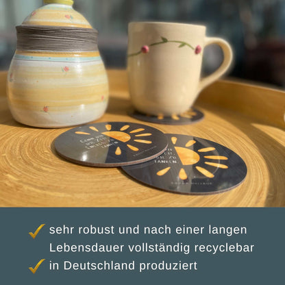 Kleines Me-Time Quartett – 4 Untersetzer für mehr Ruhe, Leichtigkeit und kleine Auszeiten