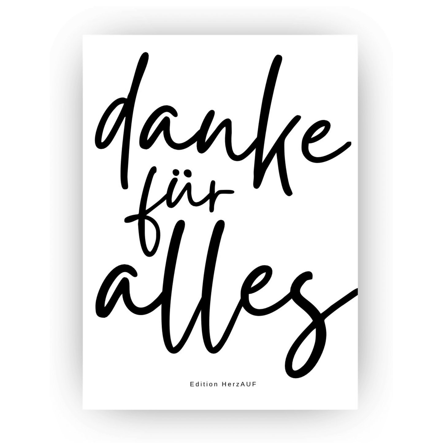 Postkarte "danke für alles"