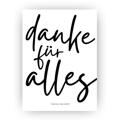 Postkarte "danke für alles"