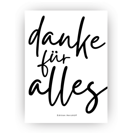 Postkarte "danke für alles"