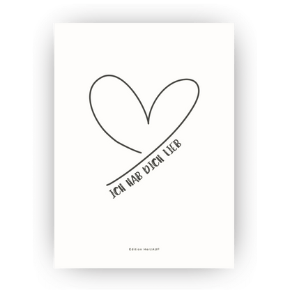 Postkarte "Ich hab dich lieb"