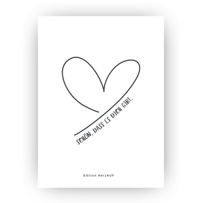 Postkarte "Schön, dass es dich gibt"