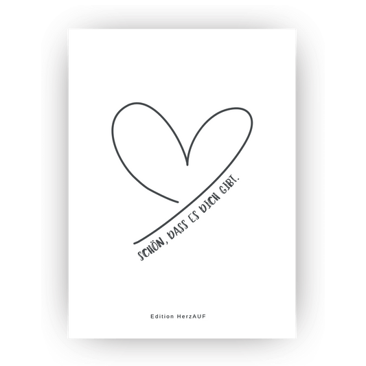 Postkarte "Schön, dass es dich gibt"