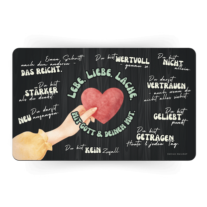 Frühstücksbrettchen zur Konfirmation "Lebe. Liebe. Lache." Geschenke für Frauen, Geschenke für Kinder und Jugendliche