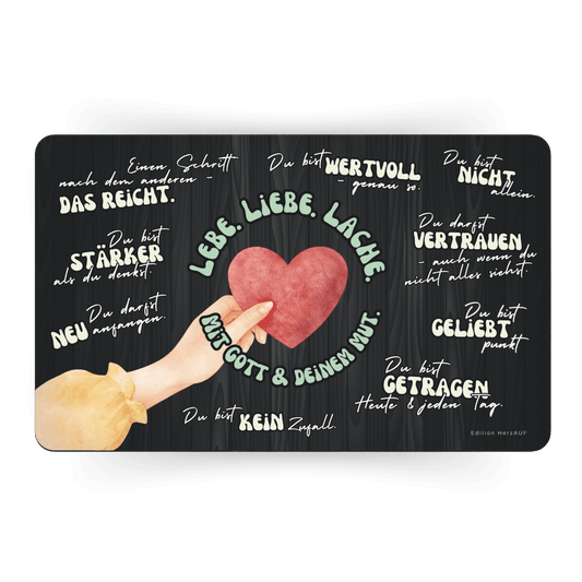 Frühstücksbrettchen zur Konfirmation "Lebe. Liebe. Lache." Geschenke für Frauen, Geschenke für Kinder und Jugendliche