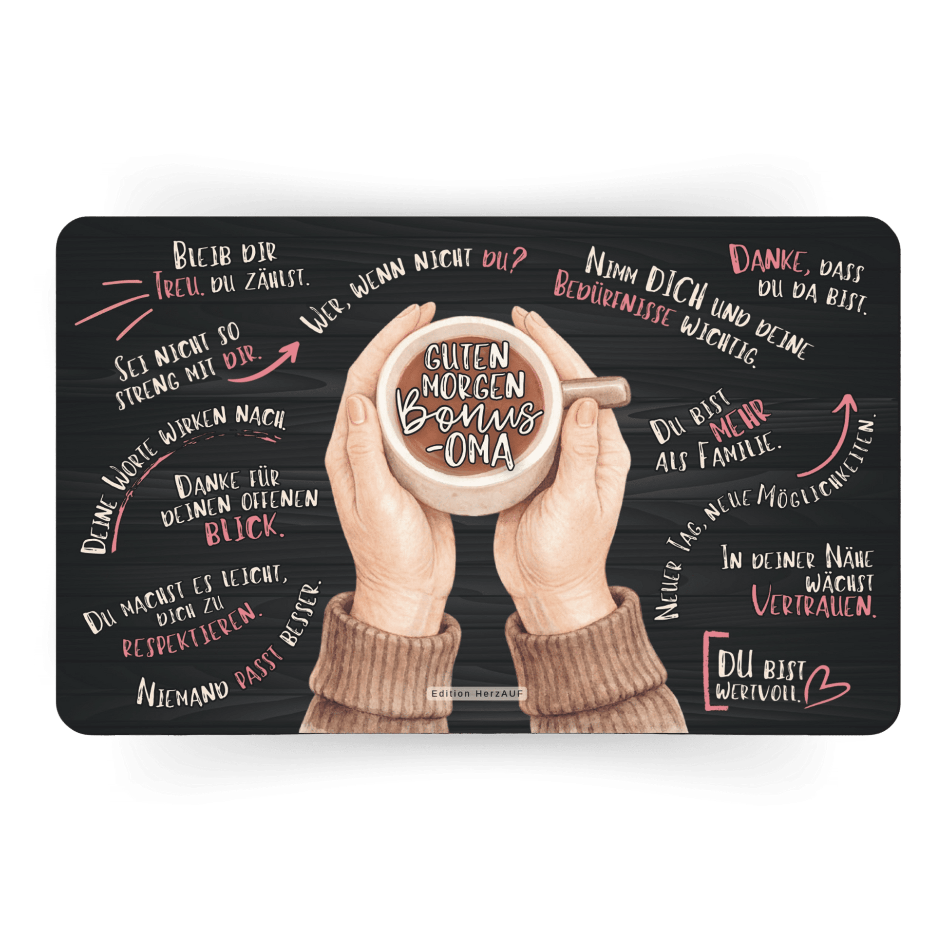 Frühstücksbrettchen "Guten Morgen Bonusoma“ Geschenke für Frauen, Geschenke für Großeltern