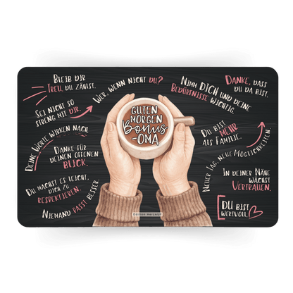 Frühstücksbrettchen "Guten Morgen Bonusoma“ Geschenke für Frauen, Geschenke für Großeltern
