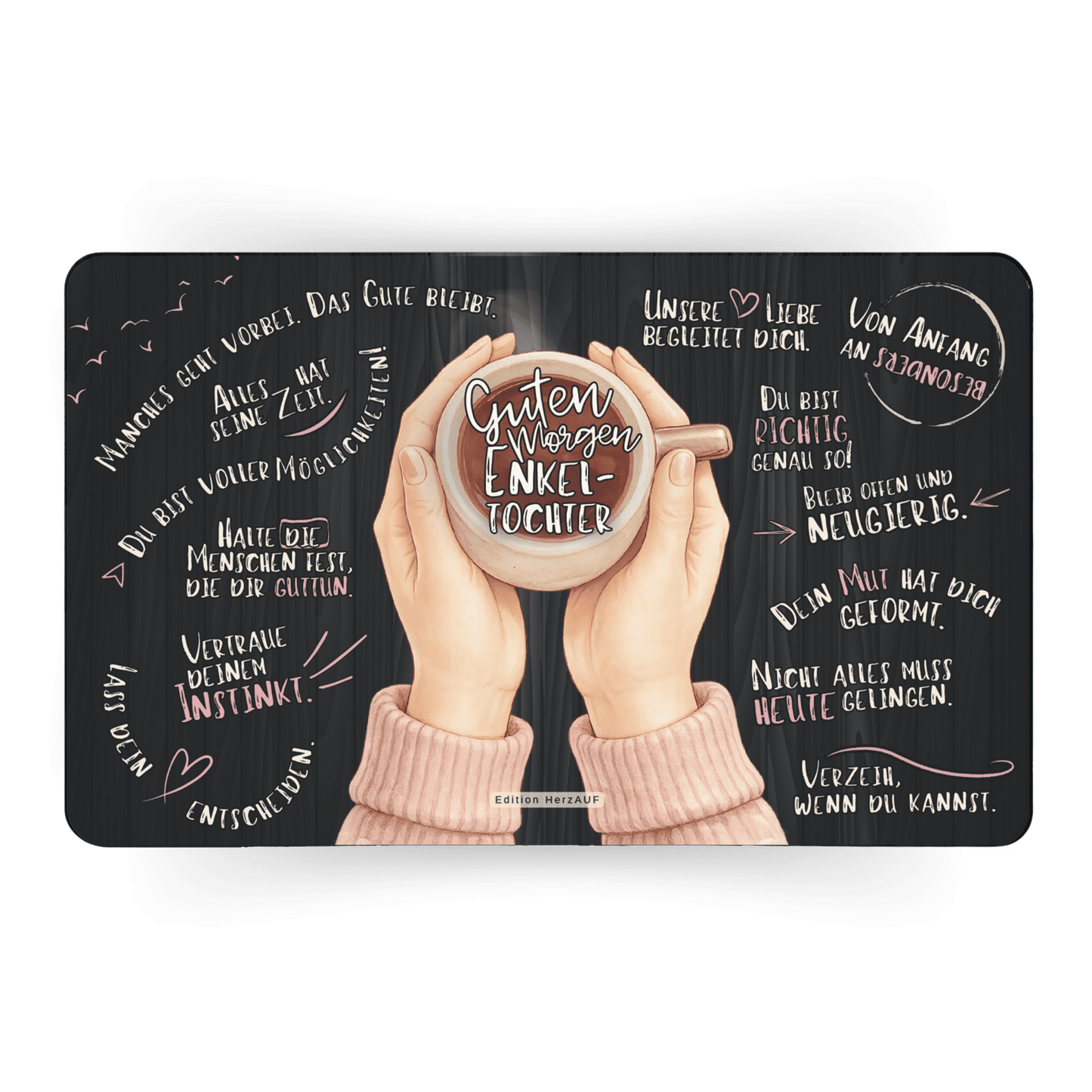 Frühstücksbrettchen "Guten Morgen Enkeltochter“ Geschenke für Frauen, Nichte/Neffe/Patenkind