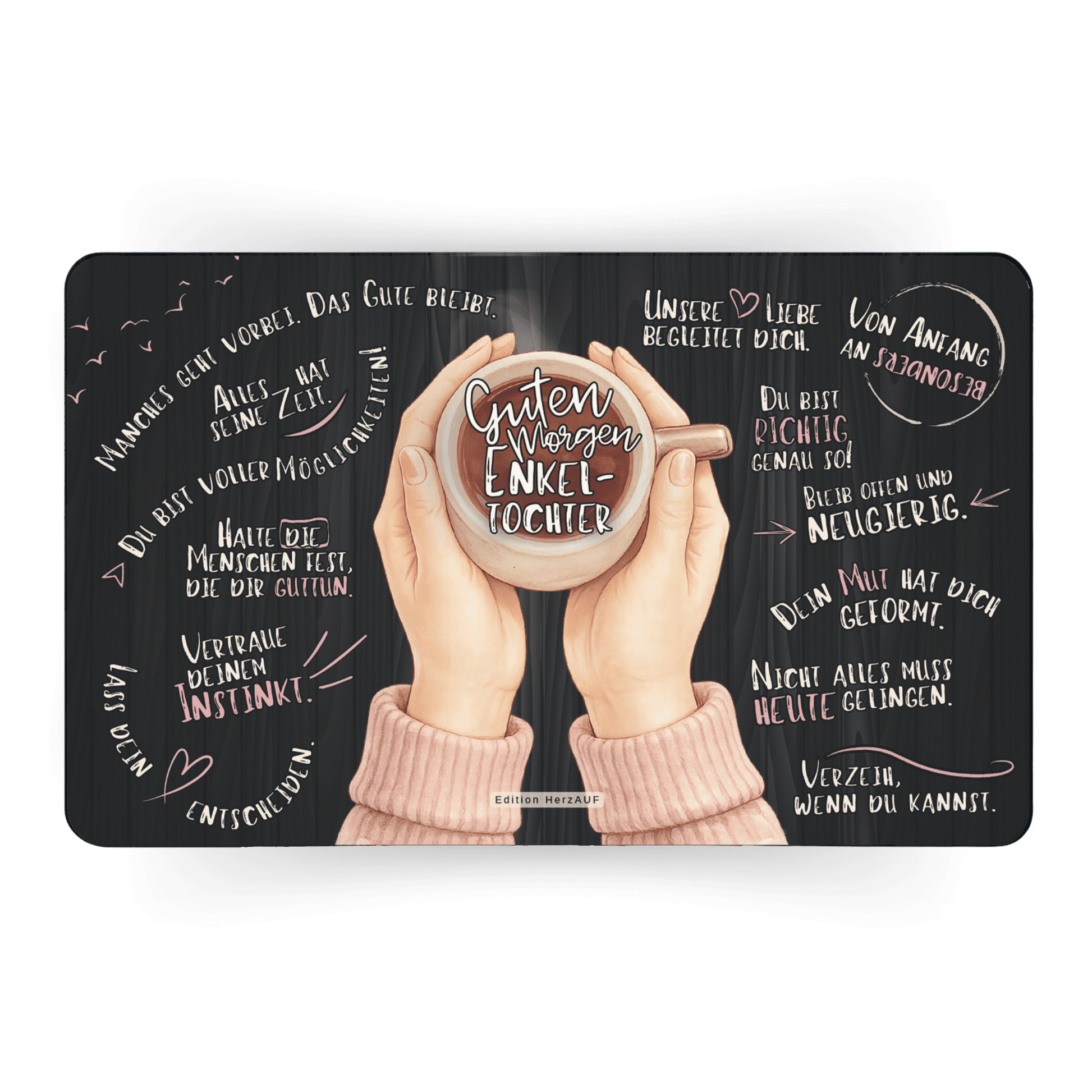 Frühstücksbrettchen "Guten Morgen Enkeltochter“ Geschenke für Frauen, Nichte/Neffe/Patenkind
