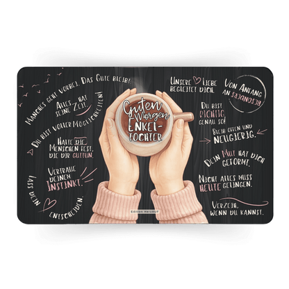 Frühstücksbrettchen "Guten Morgen Enkeltochter“ Geschenke für Frauen, Nichte/Neffe/Patenkind