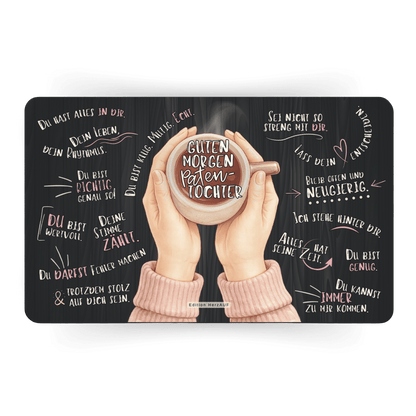 Frühstücksbrettchen "Guten Morgen Patentochter“ Geschenke für Frauen, Nichte/Neffe/Patenkind