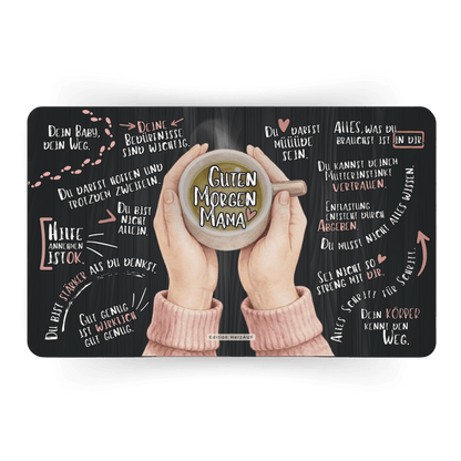 Frühstücksbrettchen für neue Mama "Guten Morgen" Geschenke für Eltern, Geschenke für erwachsene Kinder, Geschenke für Frauen