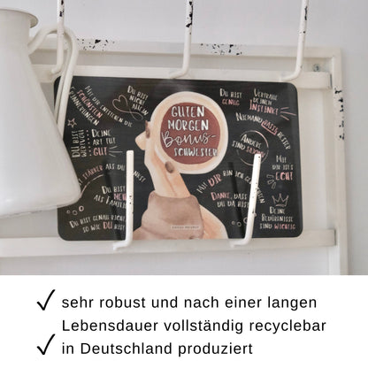 Frühstücksbrettchen "Guten Morgen Bonusschwester“