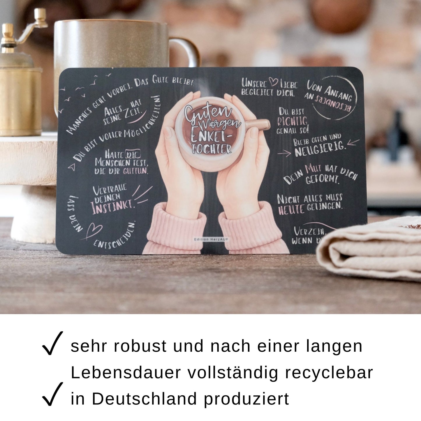 Frühstücksbrettchen "Guten Morgen Enkeltochter“