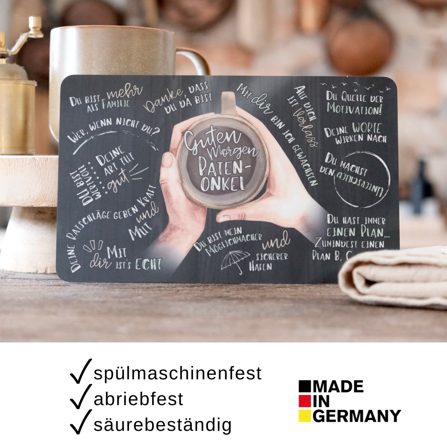 Frühstücksbrettchen "Guten Morgen Patenonkel"