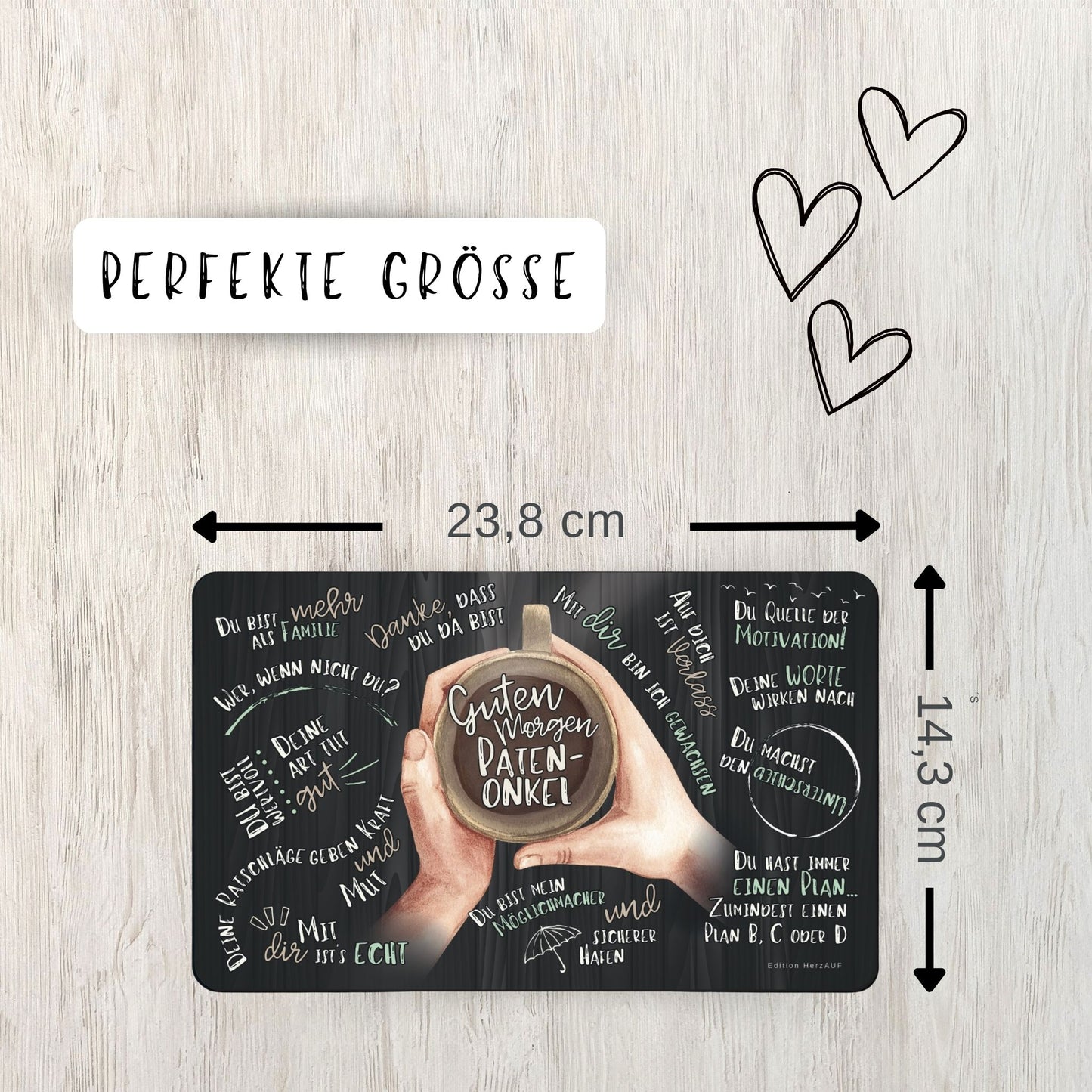 Frühstücksbrettchen "Guten Morgen Patenonkel"