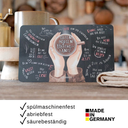 Frühstücksbrettchen „Guten Morgen Patentante“ – Ein liebevolles Geschenk für einen Herzensmenschen