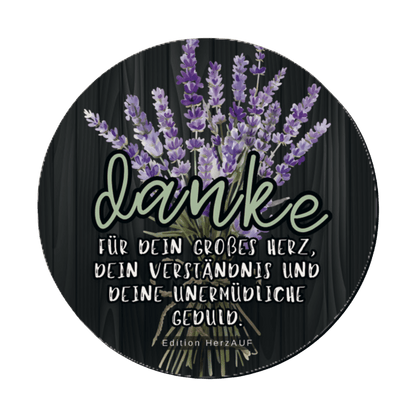 Getränkeuntersetzer „Danke für dein großes Herz, dein Verständnis & deine unermüdliche Geduld“ Geschenke für Frauen, Geschenke für Tante und Onkel