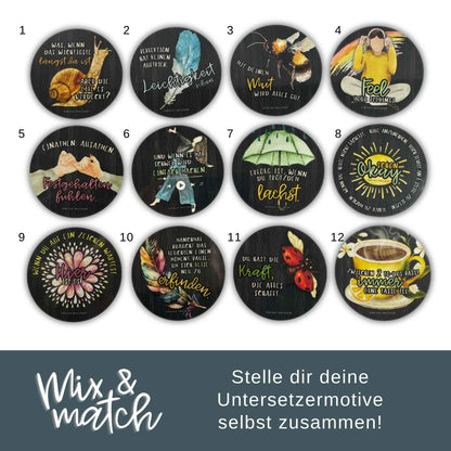Mix & Match 4er Untersetzer Geschenkset