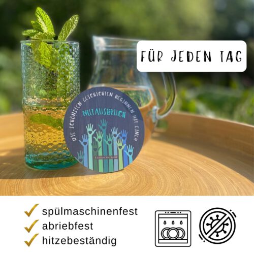 Untersetzer „Mutausbruch" - Mutmacher Geschenk, Inspirierendes Geschenk zum Jobwechsel, Geschäftseröffnung, Wichtelgeschenk, Nikolausgeschenk - Image 3