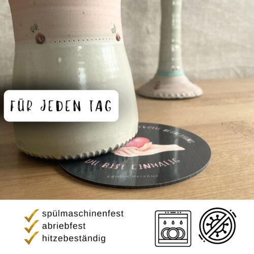 Untersetzer „Liebevolle Begleitung“ - kleines Dankeschön, Geschenk für Taufpaten, Weihnachtsgeschenk für Erzieher I Hebammen Geschenk - Image 3